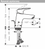 Hansgrohe Logis Jednouchwytowa bateria umywalkowa 70 z metalowym kompletem odpływowym z cięgłem czarny mat 71170670